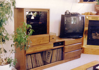 walnut entertainment center
