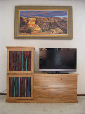 wormy maple entertainment center
