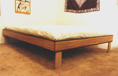 Zebra and Wenge wood platform bed