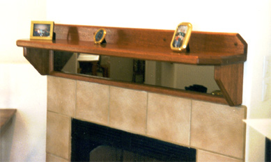 Bronze fireplace mantle