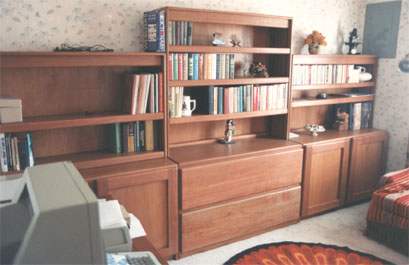 mahogany wall unit