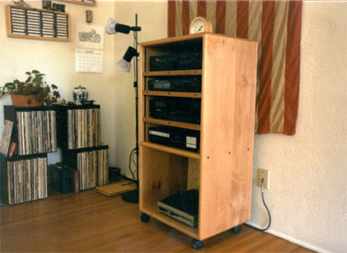 adjustable wheeled alder cabinet