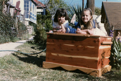 custom built cedar and oak chest