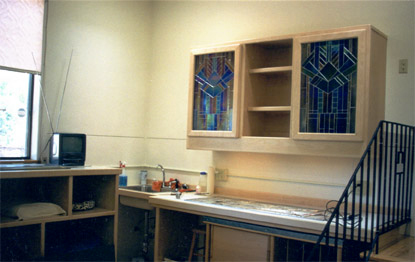 custom stained glass workstation