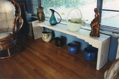Oak fireplace mantle