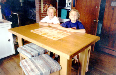 Breakfast Nook Table With Tile Inset For Hot Pots