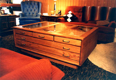 Coffee Table With Display Case Inset