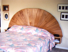 Alder peacock style headboard