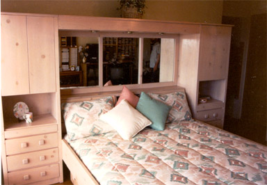 Mauve-wash Pine Wall Unit