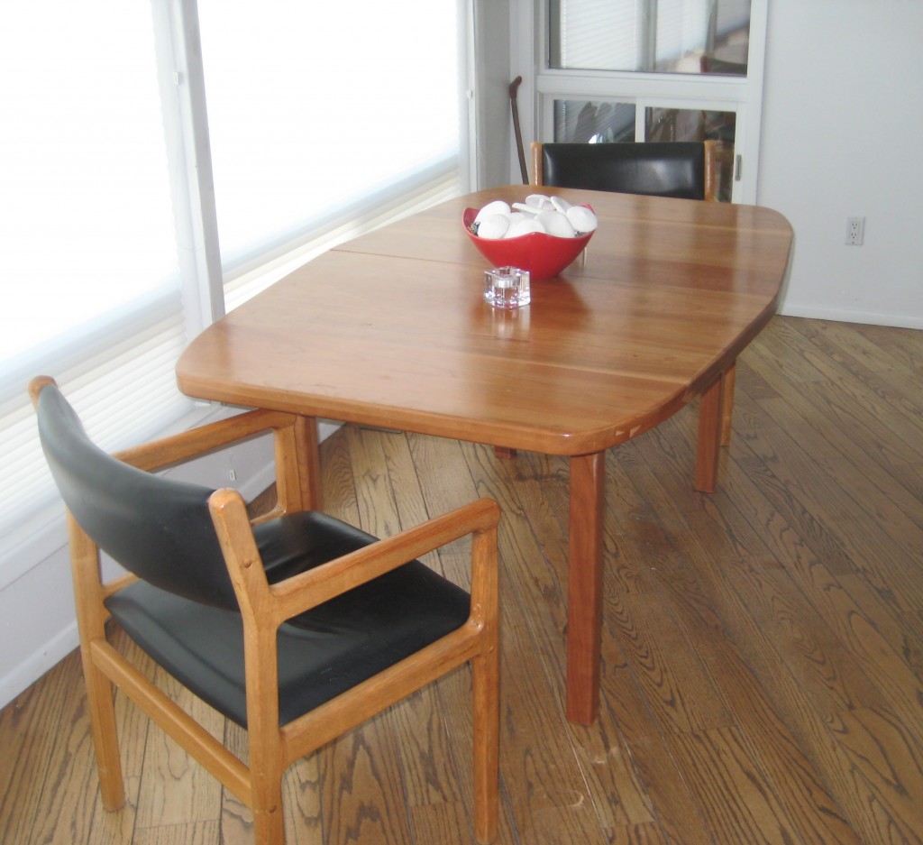 solid cherry dining room table with leaves