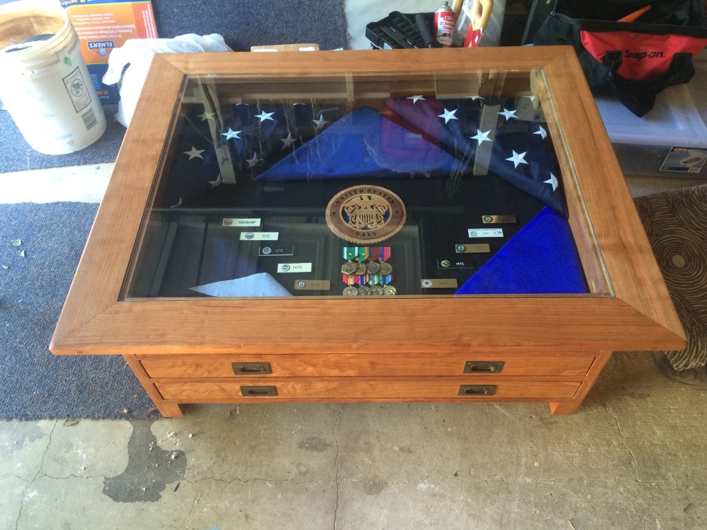 Coffee Table With Display Case Inset