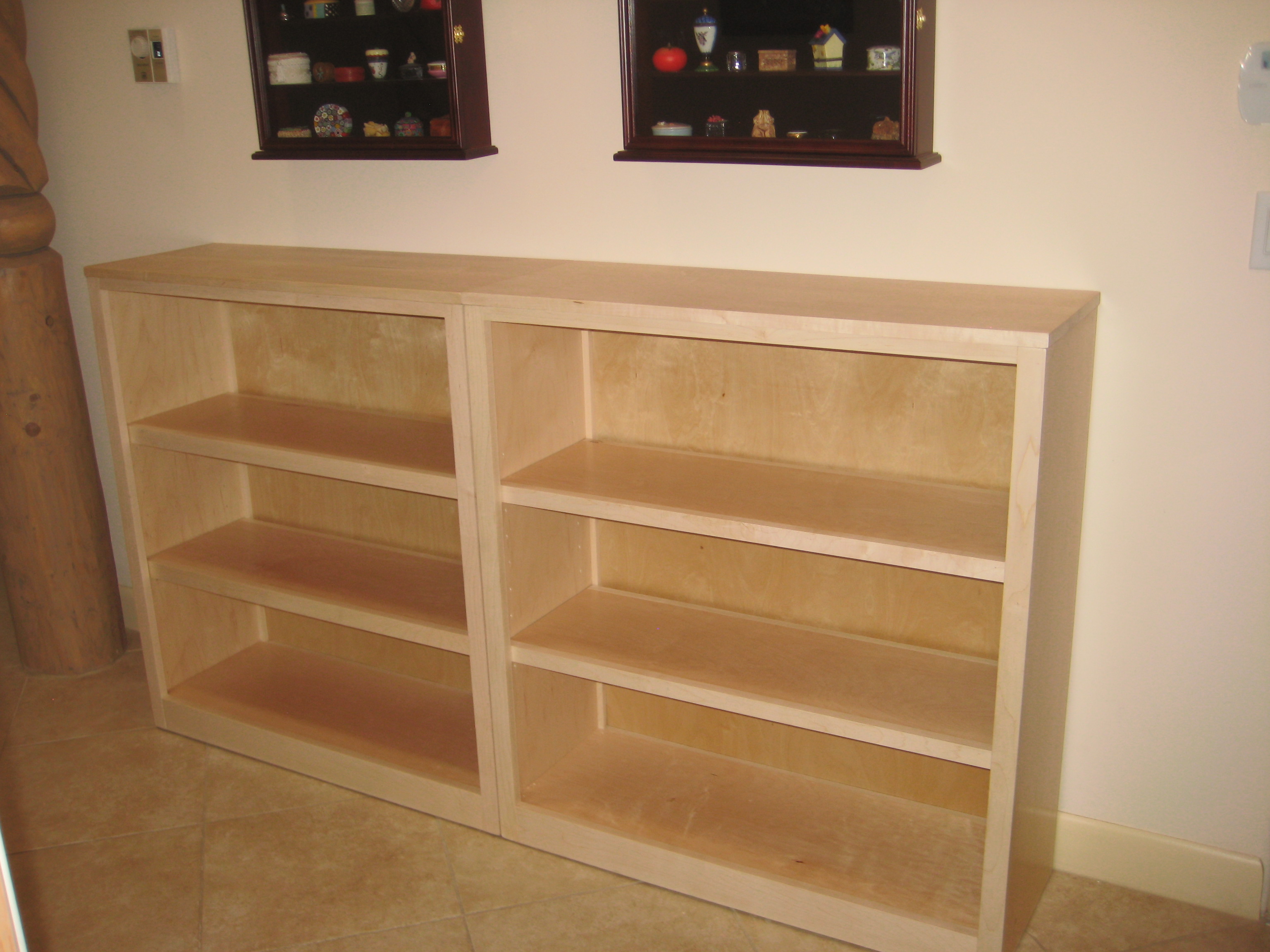 White maple bookshelf