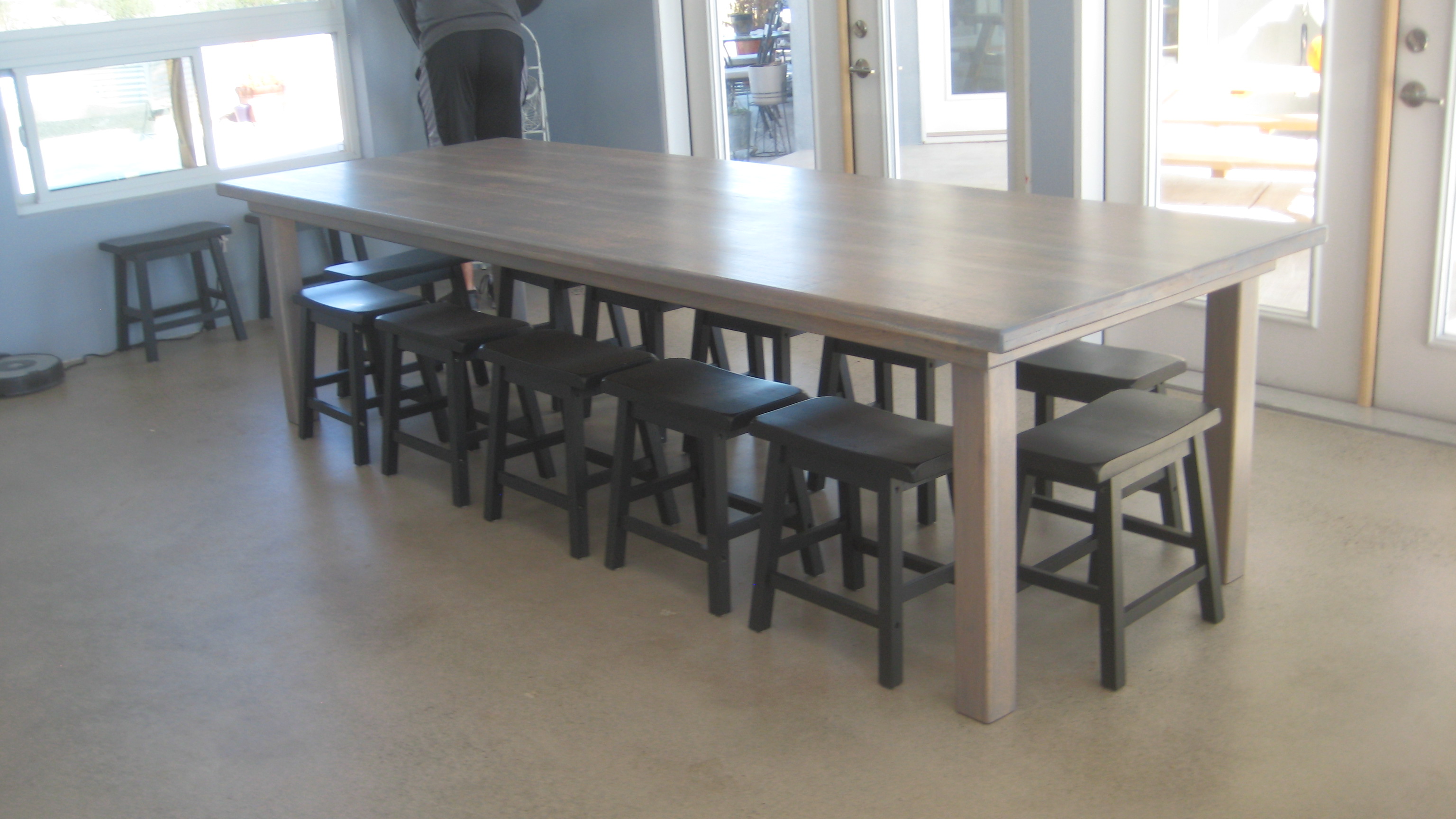 solid hickory dining room table