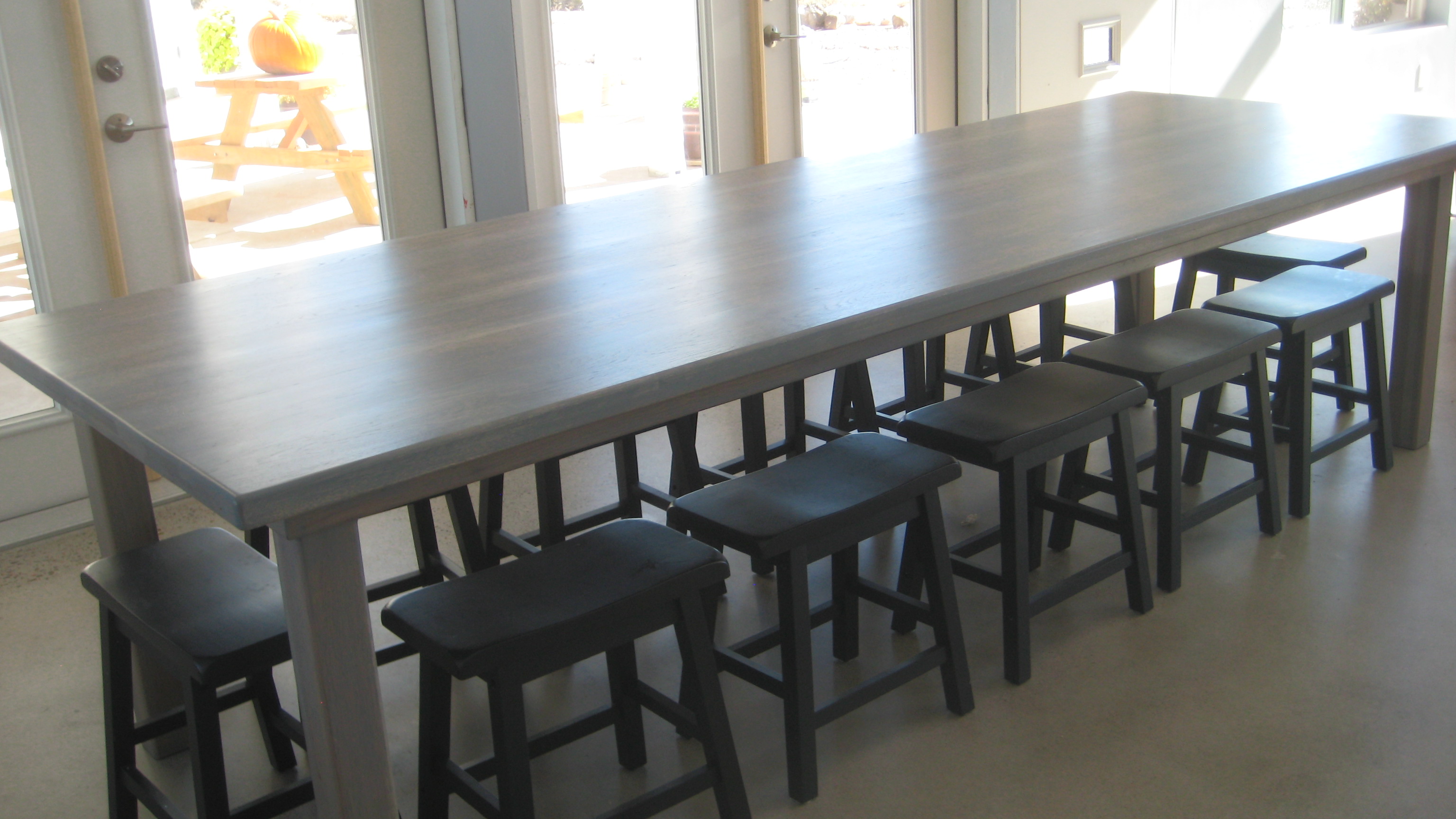 solid hickory dining room table